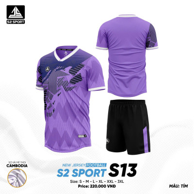 ÁO BÓNG ĐÁ KHÔNG LOGO S2 SPORT S13